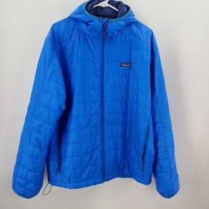 Patagonia Nano Puff Hoody Men’s large blue hooded